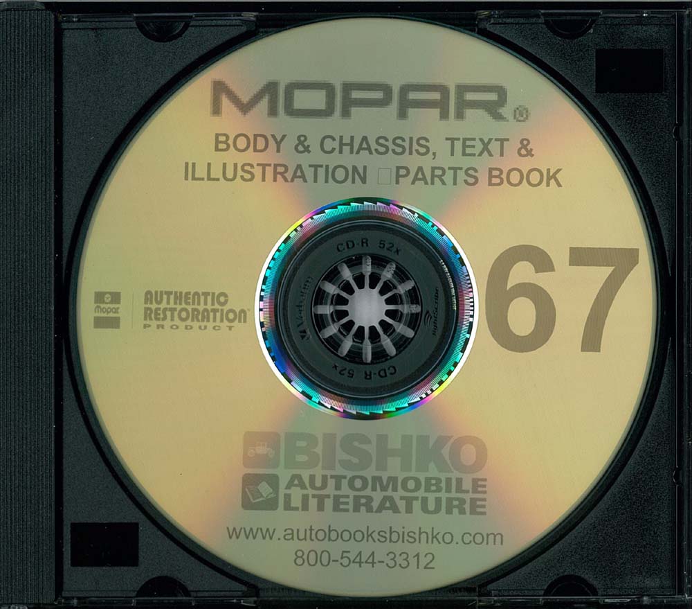 1967 MOPAR (CHRYSLER, PLYMOUTH & DODGE) Body & Chassis, Text & Illustration Part Book
