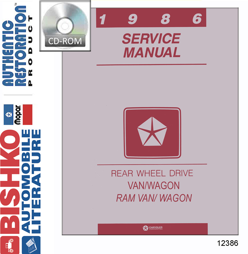 1986 Dodge Truck Ram Van, Ram Wagon Factory Shop Service Manual