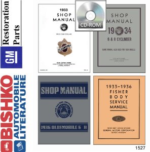 1933–1936 Oldsmobile ALL MODELS FISHER BODY Factory Shop Service Manual