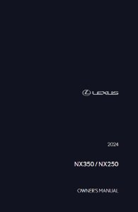 2024 Lexus NX 250, 350 Owner's Manual