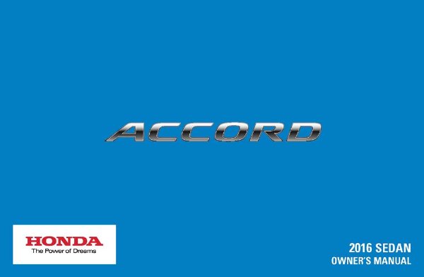 2016 Honda Accord Sedan Owner's Manual