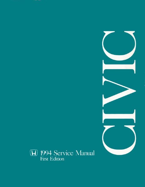 1994 Honda Civic Factory Shop Service Manual