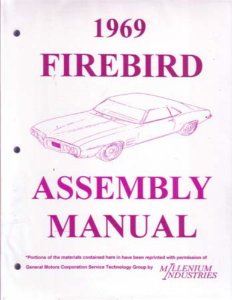 1969 Pontiac Firebird Assembly Manual Book Rebuild Instructions Illustrations
