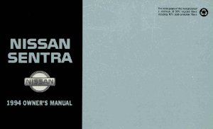 1994 Nissan Sentra Owner's Manual