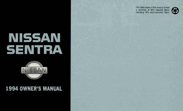 1994 Nissan Sentra Owner's Manual