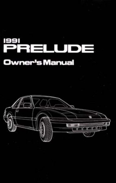 1991 Honda Prelude Owner's Manual