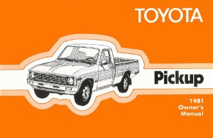 1981 Toyota Pickup Owner's Manual