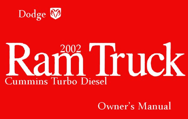 2002 Dodge Ram Turbo Diesel Truck Owner's Manual
