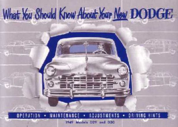1949 Dodge All Models Owner's Manual