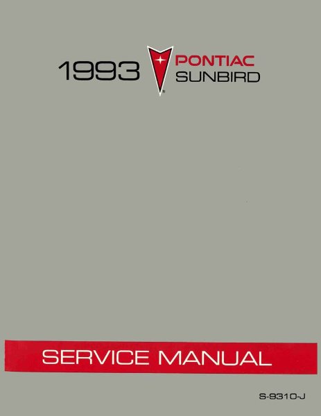1993 Pontiac Sunbird Factory Shop Service Manual