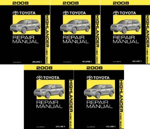 2008 Toyota Highlander Hybrid Factory Shop Service Manual