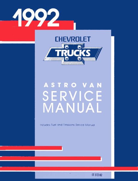 1992 Chevrolet Truck Astro Factory Shop Service Manual