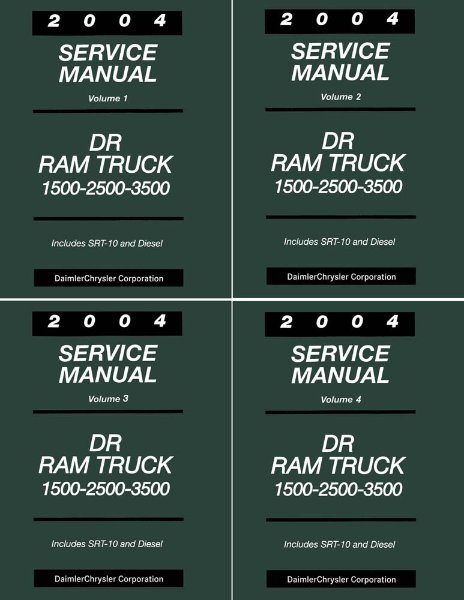 2004 Dodge DR Ram 1500/2500/3500 Truck Factory Shop Service Manual