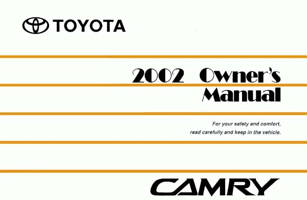 2002 Toyota Camry Owner's Manual
