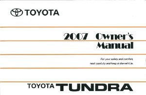 2007 Toyota Tundra Owner's Manual