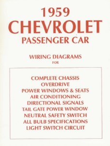 1959 Chevrolet NO CORVETTE Wiring Diagrams Manual