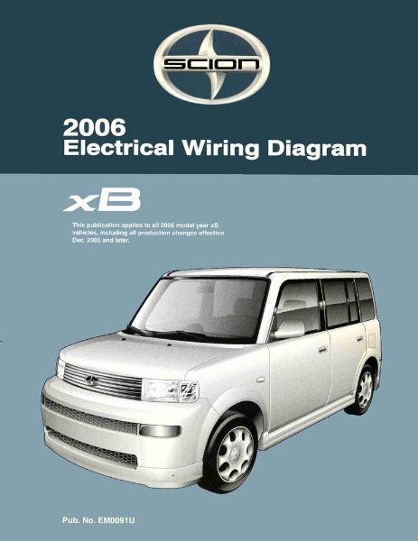 2006 Scion Xb Wiring Diagrams Manual