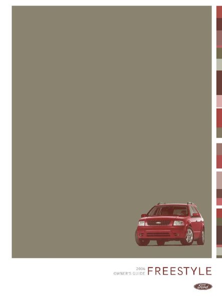 2006 Ford Freestyle Van Owner's Manual