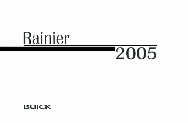 2005 Buick Rainier Owner's Manual