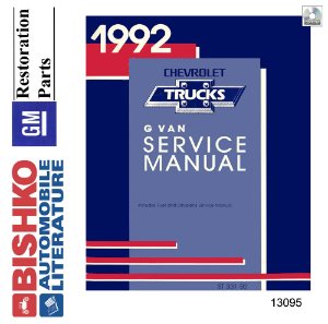 1992 Chevrolet Truck G10, G20, G30 Factory Shop Service Manual