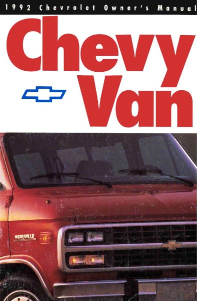 1992 Chevrolet G10, G20, G30 Owner's Manual