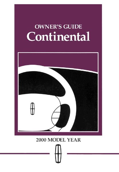 2000 Lincoln Continental Owner's Manual