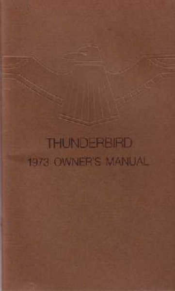 1973 Ford Thunderbird Owner's Manual