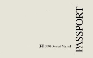 2001 Honda Passport Owner's Manual