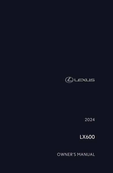 2024 Lexus LX 600 Owner's Manual