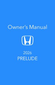 2026 Honda Prelude Owners Manual User Guide