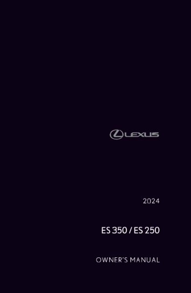 2024 Lexus ES 250, 350 Owner's Manual