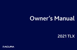 2021 Acura TLX Owner's Manual