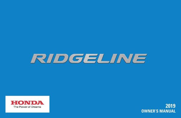 2019 Honda Ridgeline Owner's Manual