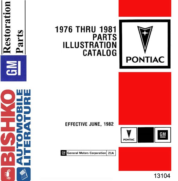 1976-1981 Pontiac Part Numbers Book PDF List Guide Interchange