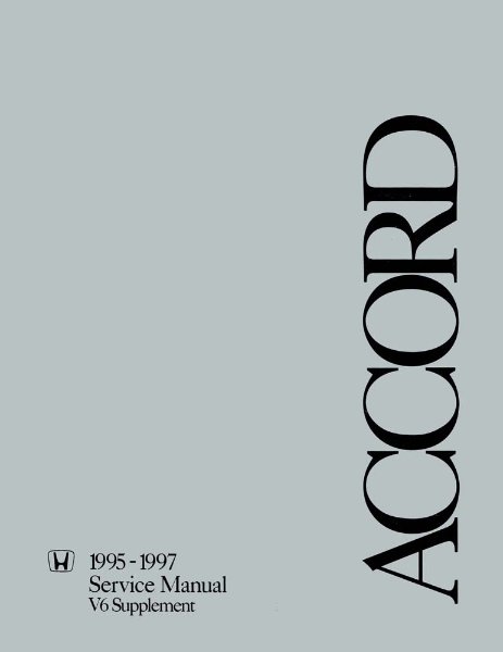 1995–1997 Honda Accord V6 Engine Factory Shop Service Manual
