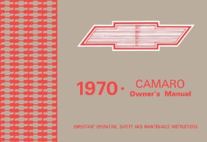 1970 Chevrolet Camaro Owner's Manual