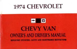 1974 Chevrolet G10, G20, G30 Owner's Manual