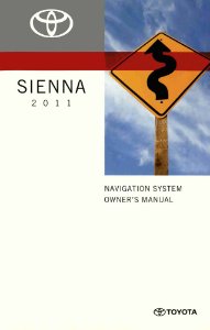 2011 Toyota Sienna Owner's Manual
