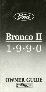 1990 Ford Bronco II Owner's Manual