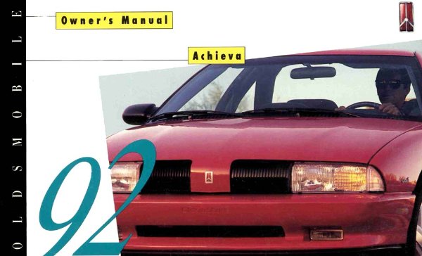 1992 Oldsmobile Achieva Owner's Manual