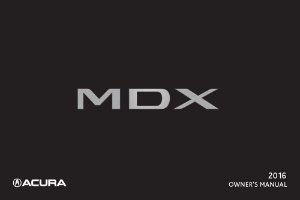 2016 Acura MDX Owner's Manual