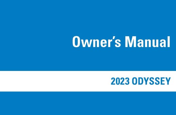 2023 Honda Odyssey Owners Manual User Guide