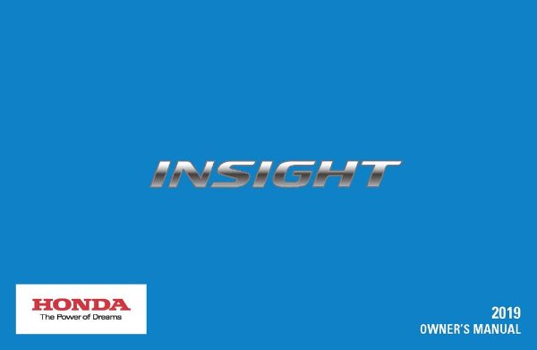 2019 Honda Insight Owner's Manual