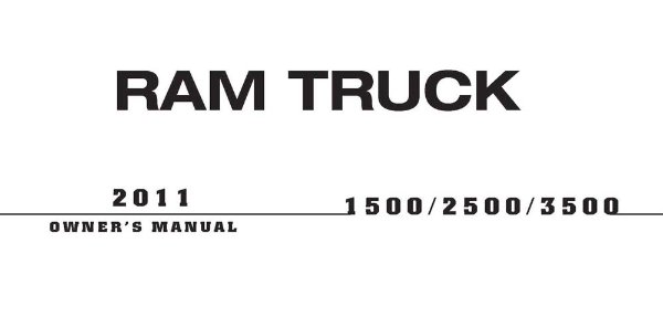 2011 Dodge Ram 1500/2500/3500 Truck Owner's Manual