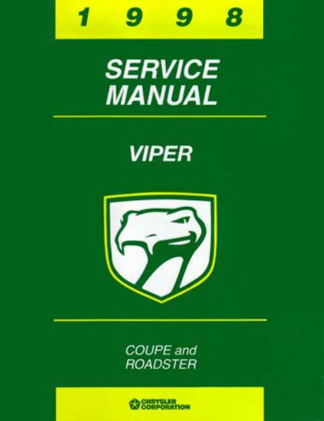 1998 Dodge Viper Factory Shop Service Manual