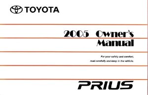 2005 Toyota PRIUS Owner's Manual