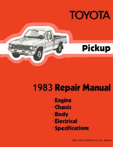 1983 Toyota Pickup Factory Shop Service Manual