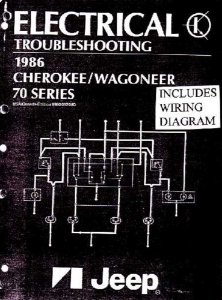 1986 Jeep Cherokee, Wagoneer Factory Shop Service Manual