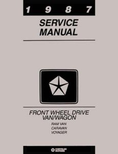 1987 Dodge Caravan, Voyager Factory Shop Service Manual