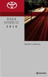 2016 Toyota RAV4 HYBRID Owner's Manual